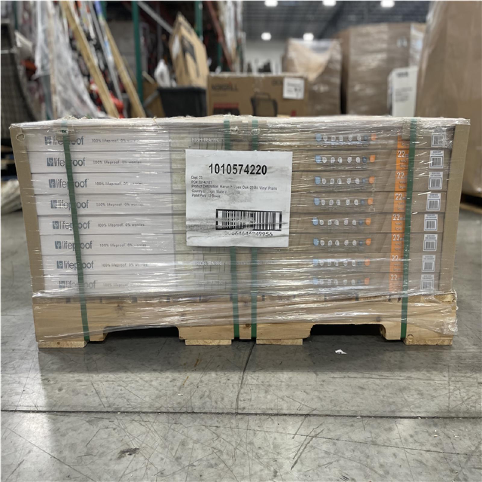 DALLAS LOCATION- LIFEPROOF Harvest Hues Oak 22 MIL x 9 in. W x 48 in. L Waterproof Vinyl Flooring (18 sq. ft. /case)(32 CASES)