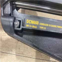 AS-IS DEWALT 20V MAX XR Lithium-Ion Electric Cordless 16-Gauge Angled Finishing Nailer (Tool Only)
