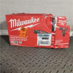 Houston location- AS-IS Milwaukee 2407-22 M12 3/8 Cordless Drill/Driver Kit