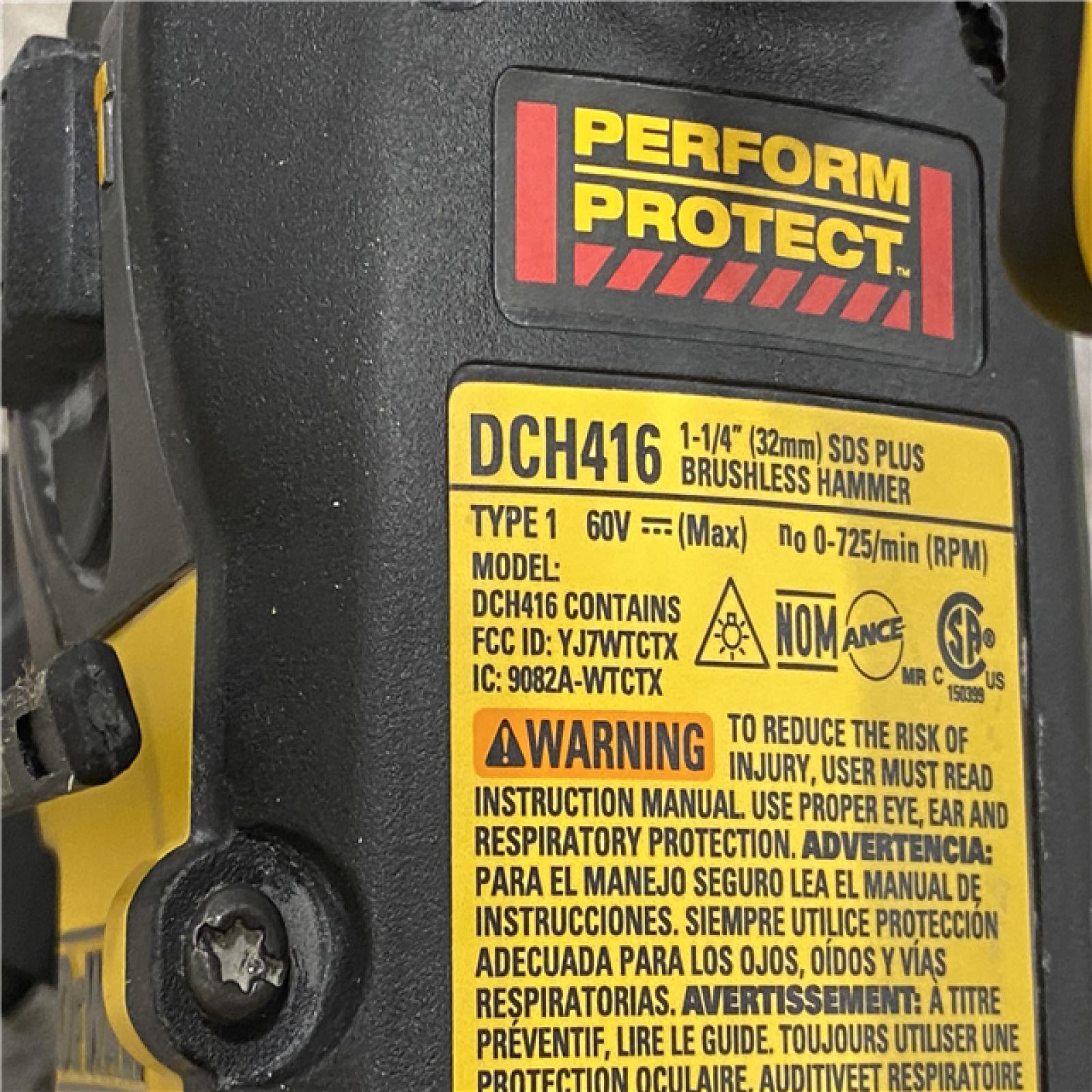 AS-IS DEWALT FLEXVOLT 60V MAX Cordless 1-1/4 in. SDS Plus Rotary Hammer (Tool Only)