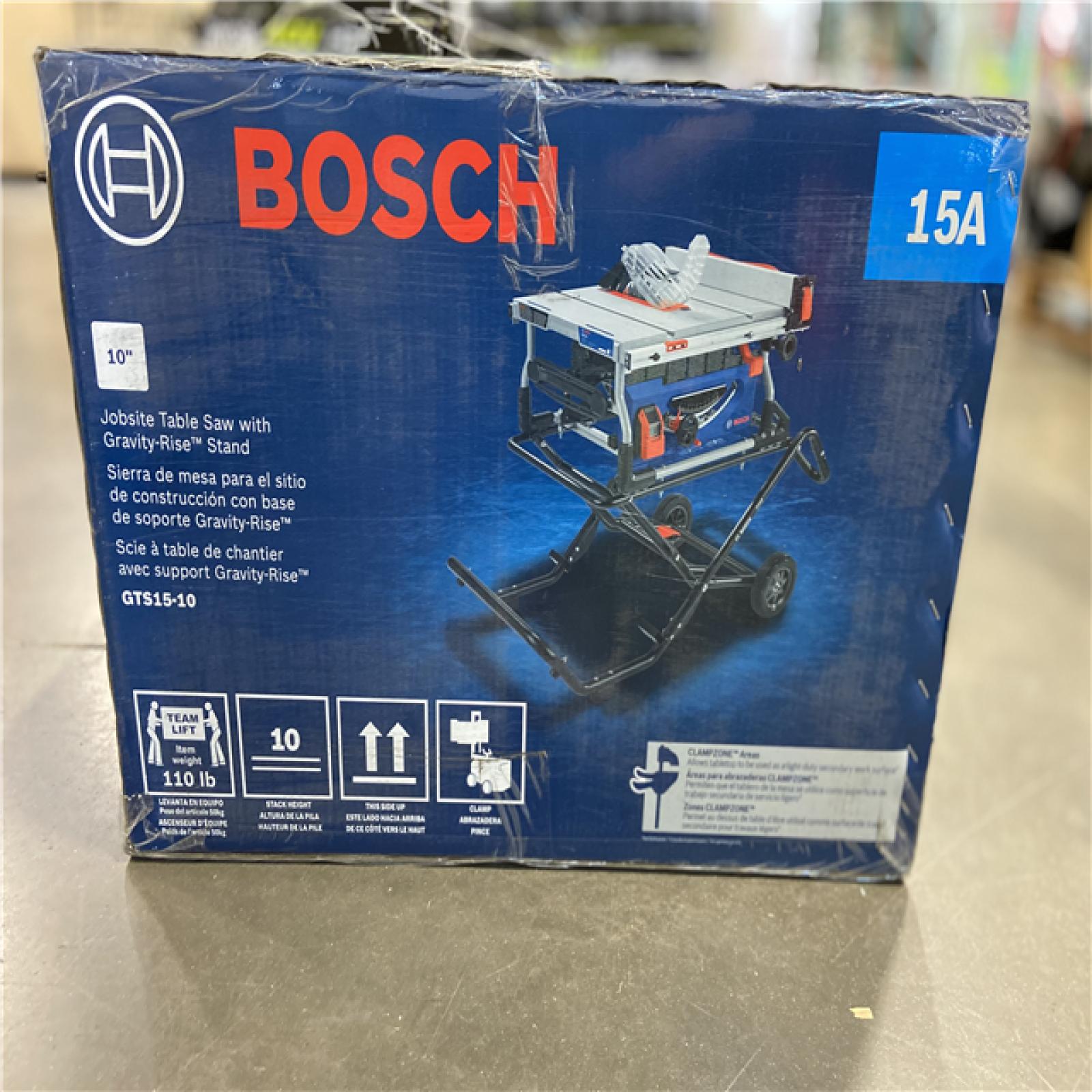 DALLAS LOCATION - Bosch 15 Amp Corded 10 in. Jobsite Table Saw with Gravity Rise Stand