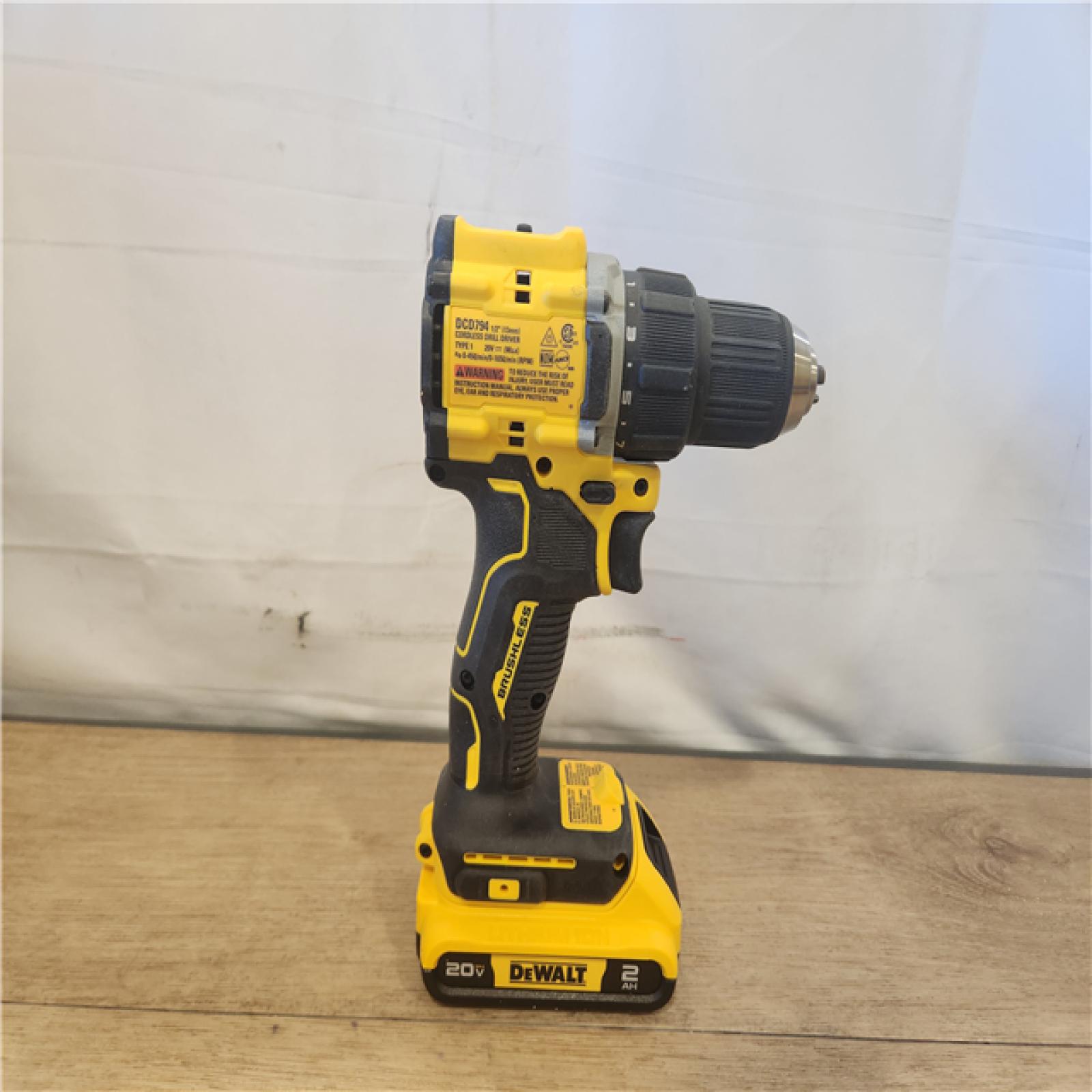 AS-IS- DEWALT 20V  Cordless.5 in Drill Driver  2 Ah