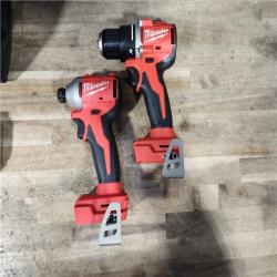 HOUSTON LOCATION - AS-IS M18 18-Volt Lithium-Ion Brushless Cordless Compact Hammer Drill/Impact Combo Kit (2-Tool) with (2) Batteries  Bag