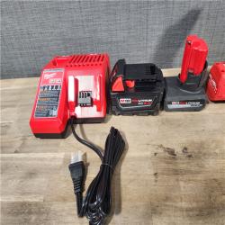 HOUSTON LOCATION - AS-IS MILWAUKEE 6 TOOL COMBO KIT W/ (2) BATTERY & CHARGER