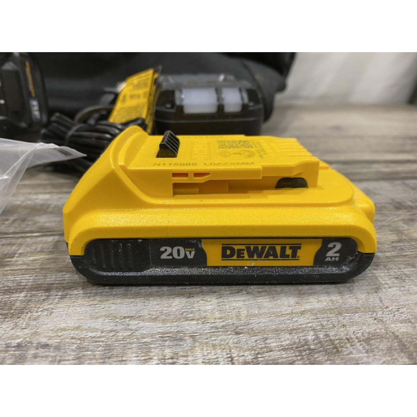 AS-IS DEWALT 20V MAX Lithium-Ion 15-Degree Electric Cordless Roofing Nailer Kit