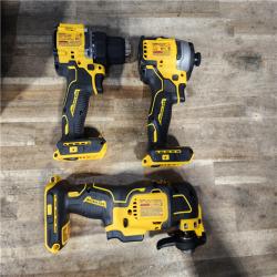 HOUSTON LOCATION - AS-IS DEWALT ATOMIC 20-Volt Lithium-Ion Cordless Brushless (3-Tool) Combo Kit