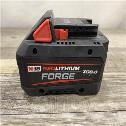 AS-IS Milwaukee 18-Volt Lithium-Ion REDLITHIUM FORGE Starter Kit with 8.0Ah Battery and Rapid Charger