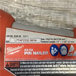 AS-IS Milwaukee 12-Volt 23-Gauge Lithium-Ion Cordless Pin Nailer (Tool-Only)