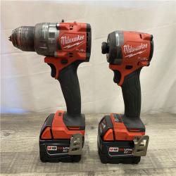 AS-IS Milwaukee FUEL 18V Lithium-Ion Brushless Cordless Hammer Drill and Impact Driver Combo Kit