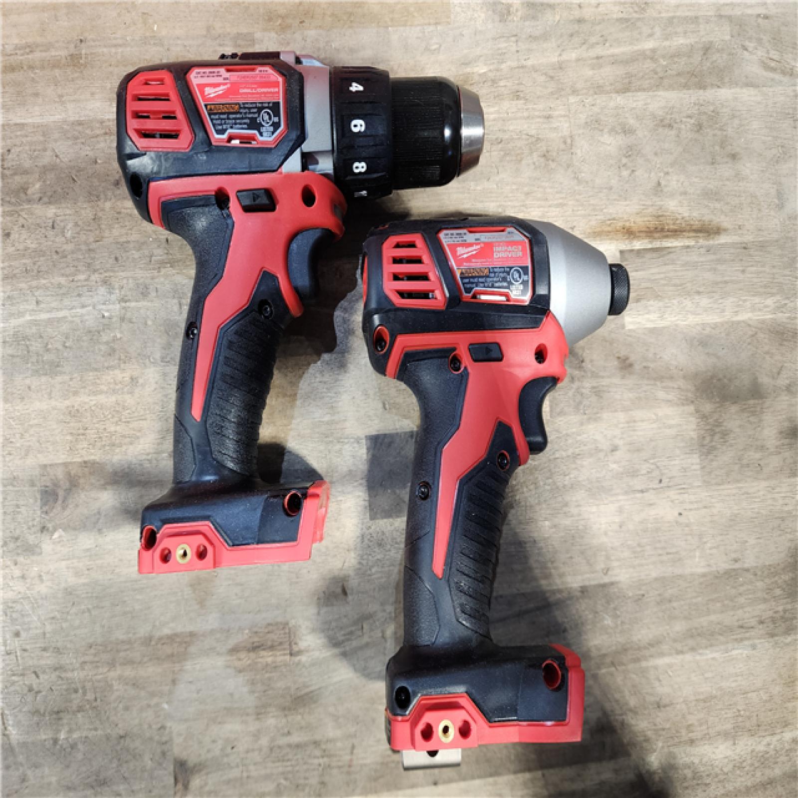 HOUSTON LOCATION - AS-IS Milwaukee 18V Cordless Brushed 2-Tool Drill/Driver and Impact Driver Kit