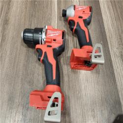 AS-IS Milwaukee M18 18-Volt Lithium-Ion Brushless Cordless Combo Kit (4-Tool) with 2-Batteries, 1-Charger and Tool Bag