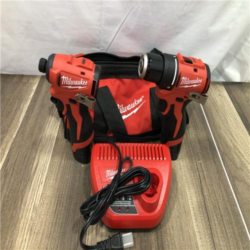 AS-IS Milwaukee M12 12-Volt Lithium-Ion Brushless Cordless Subcompact Drill and Impact Driver Combo Kit