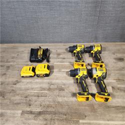 HOUSTON LOCATION - AS-IS DEWALT 4 TOOL COMBO KIT W/ (2) BATTERY & CHARGER