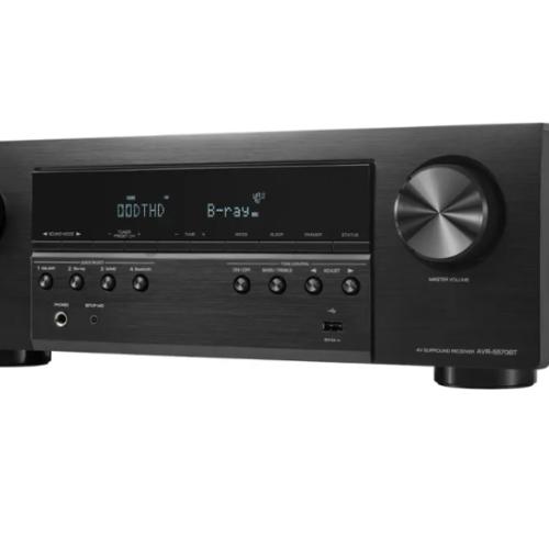 NEW! - Denon - AVR-S570BT (70W X 5) 5.2-Ch. Bluetooth Capable 8K Ultra HD HDR Compatible AV Home Theater Receiver - Black