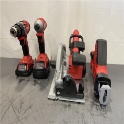 AS-IS - Milwaukee M18 18-Volt Lithium-Ion Brushless Cordless Combo Kit (4-Tool)