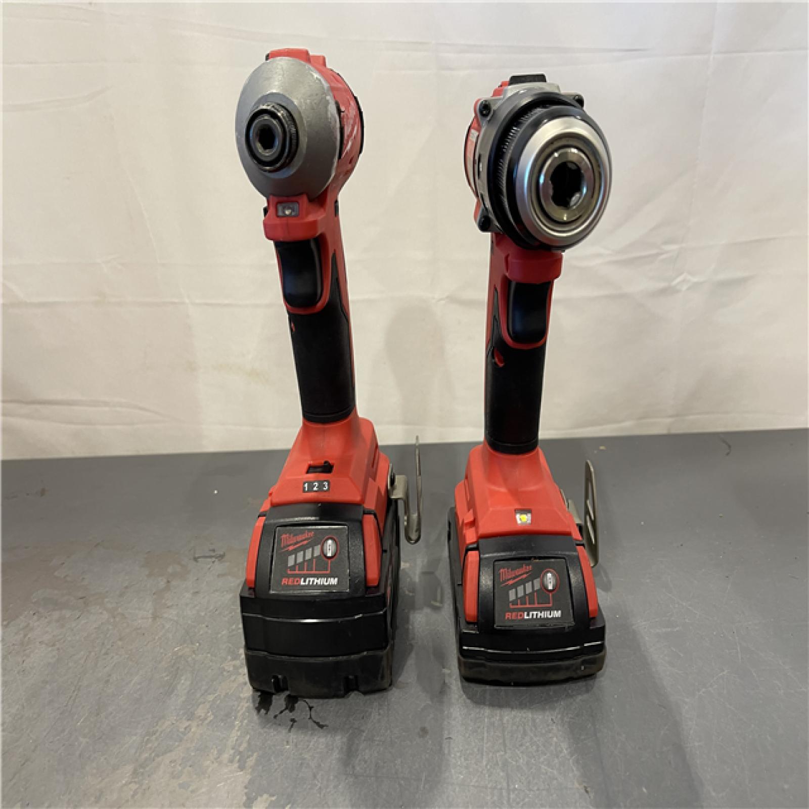 AS-IS - Milwaukee M18 18-Volt Lithium-Ion Brushless Cordless Compact Hammer Drill/Impact Combo Kit