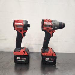AS-IS- Milwaukee  FUEL 18V Lithium-Ion Brushless Cordless Hammer Drill and Impact Driver Combo Kit
