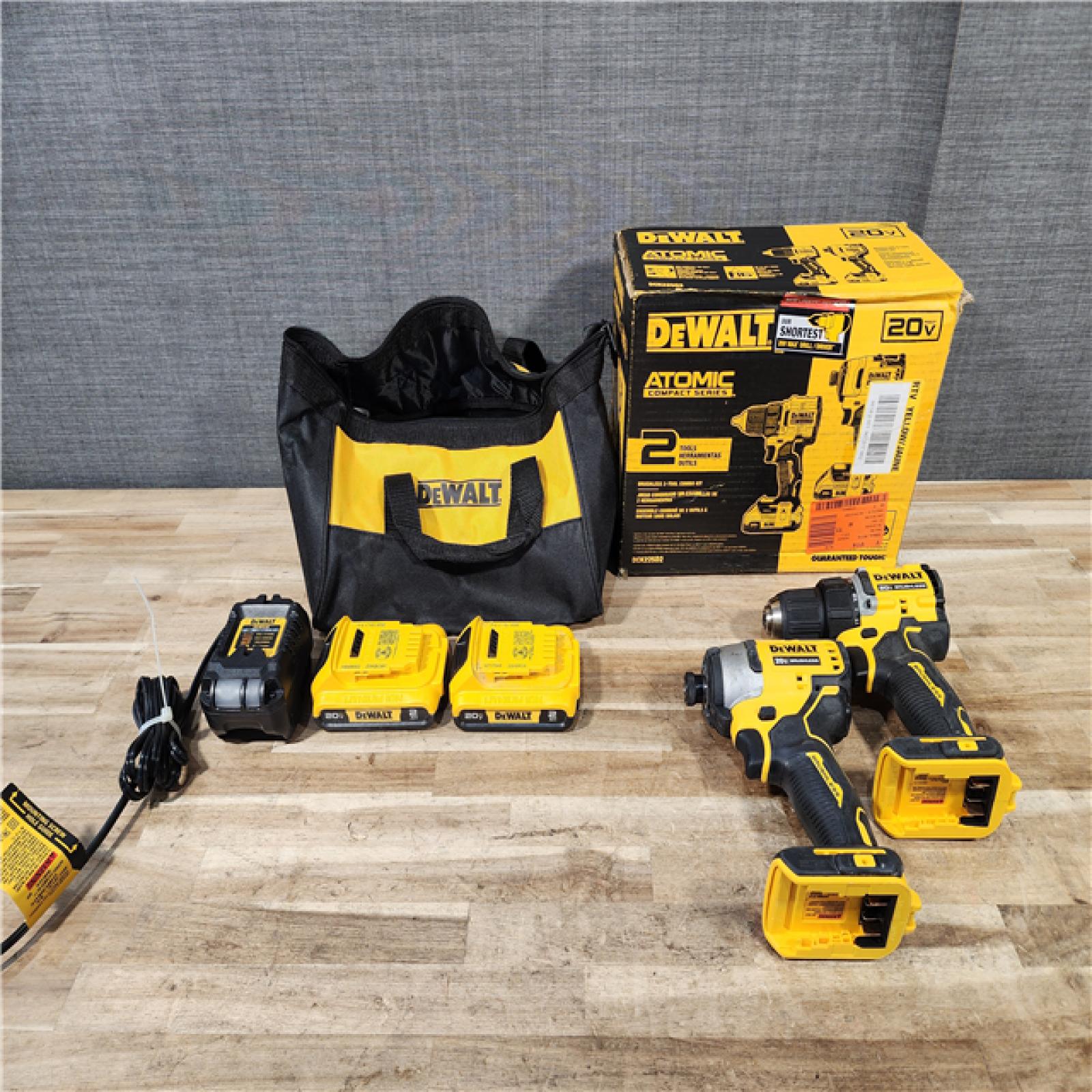 HOUSTON LOCATION - AS-IS DEWALT ATOMIC 20-Volt MAX Lithium-Ion Cordless Combo Kit