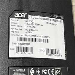 AS-IS Acer - Nitro 27 LED Curved FHD 180Hz 1ms FreeSync Premium Gaming Monitor