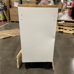 DALLAS LOCATION - Husky Tool Storage 72 in. W x 24 in. D 18-Drawer Heavy Duty Adjustable Height Mobile Workbench Cabinet in Matte White