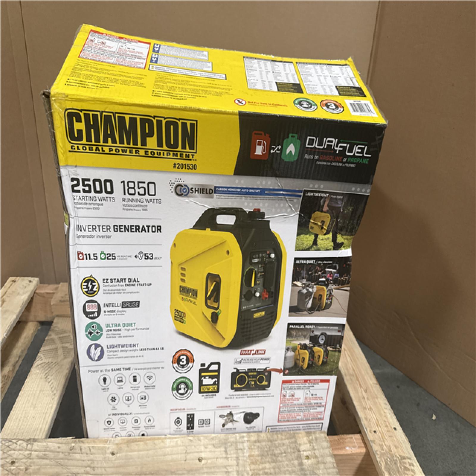 CALIFORNIA LIKE NEW CHAMPION DUAL FUEL GENERATOR