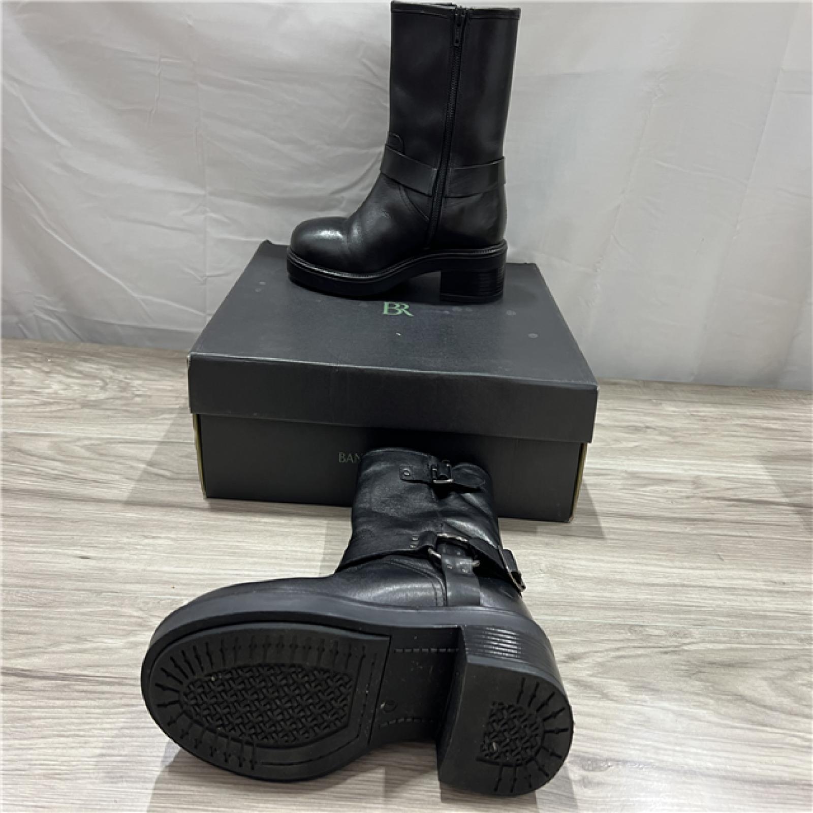 Banana Republic Leather Moto Boot - Black - SZ 6