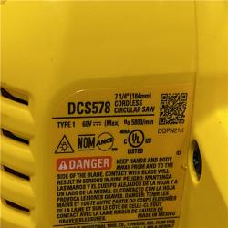 AS-IS DEWALT FLEXVOLT 60V MAX Cordless Brushless 7-1/4 in. Circular Saw with Brake (Tool Only)