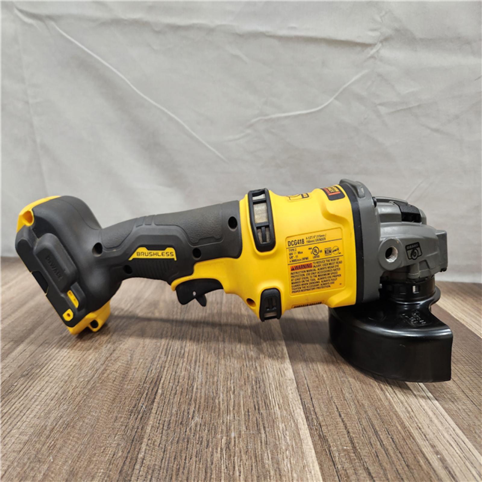 AS-IS- DEWALT 60V MAX Cordless Brushless 4.5 in. to 6 in. Small Angle Grinder with Kickback Brake (Tool Only)