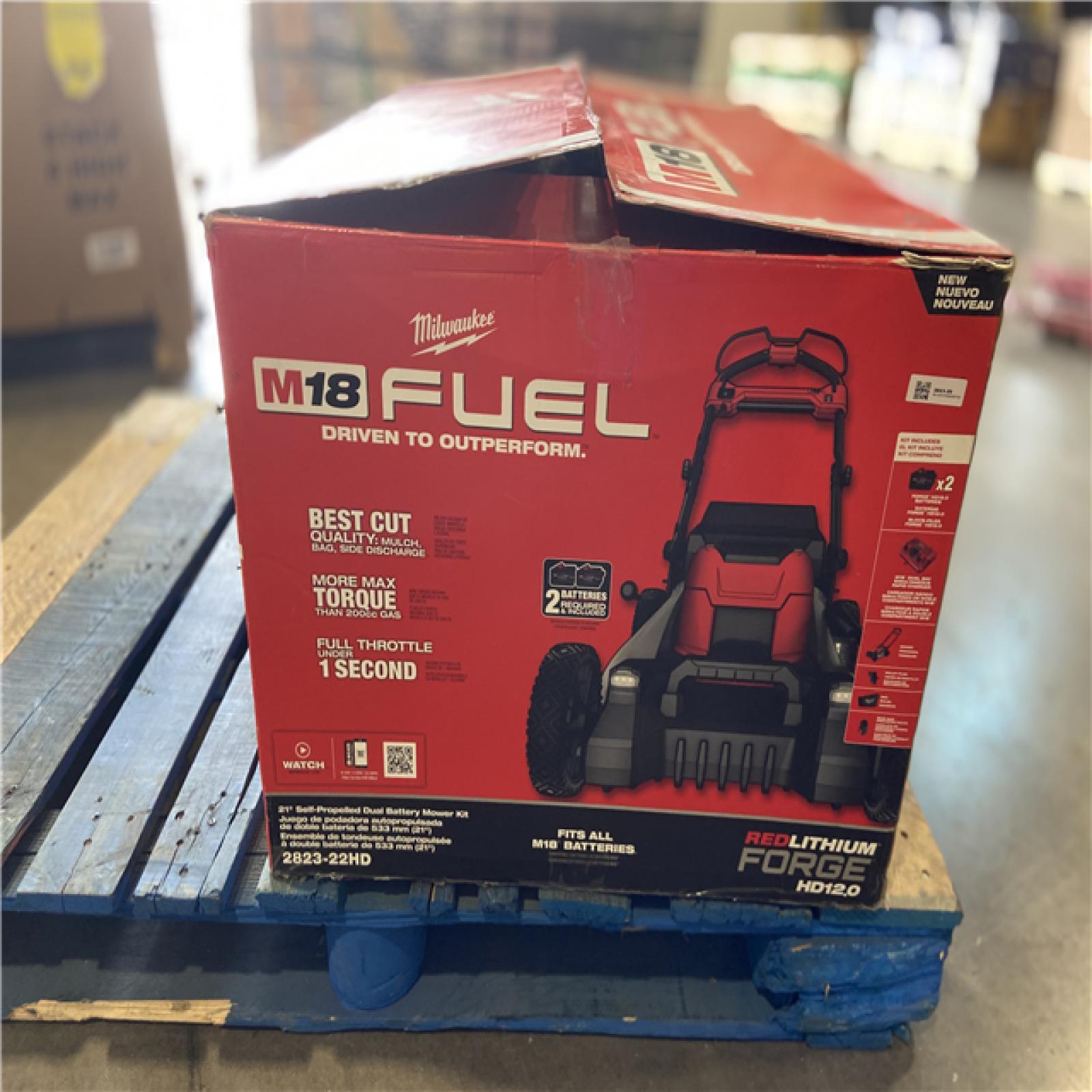 DALLAS LOCATION - Milwaukee M18 FUEL Brushless Cordless 21 in. Walk Behind Dual Battery Self-Propelled Mower
