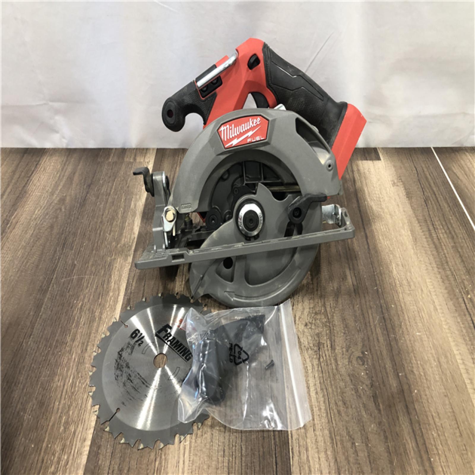 AS-IS Milwaukee FUEL 18V Lithium-Ion Brushless Cordless 6-1/2 in. Circular Saw (Tool-Only)