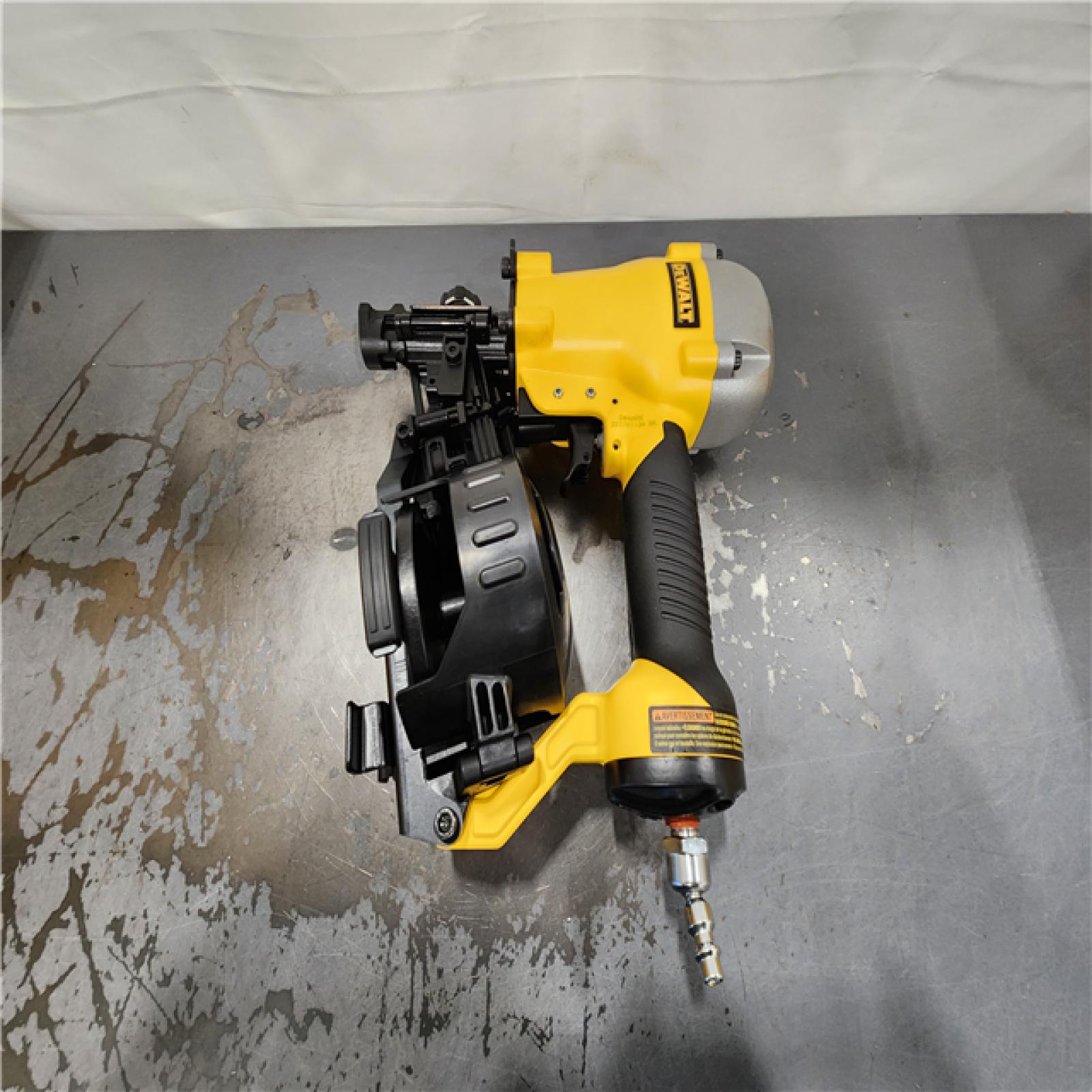 AS-IS- DeWalt 1-3/4 in. 15 Degree Pneumatic Coil Roofing Nailer (Tool-Only)