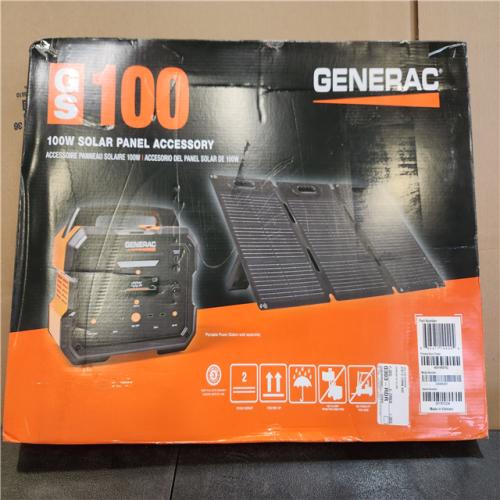 Phoenix NEW Generac 100-Watt Portable Solar Panel with 20.1 Volt Output  IP67 Solar Charger for Power Station / Generator - GS100