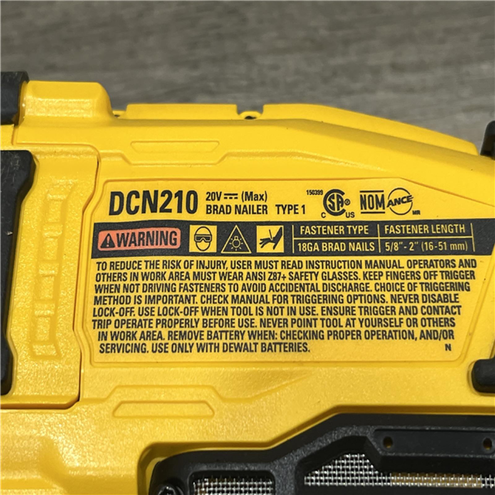 AS-IS DEWALT 20V MAX XR 18 Gauge Cordless Brad Nailer (Tool Only)