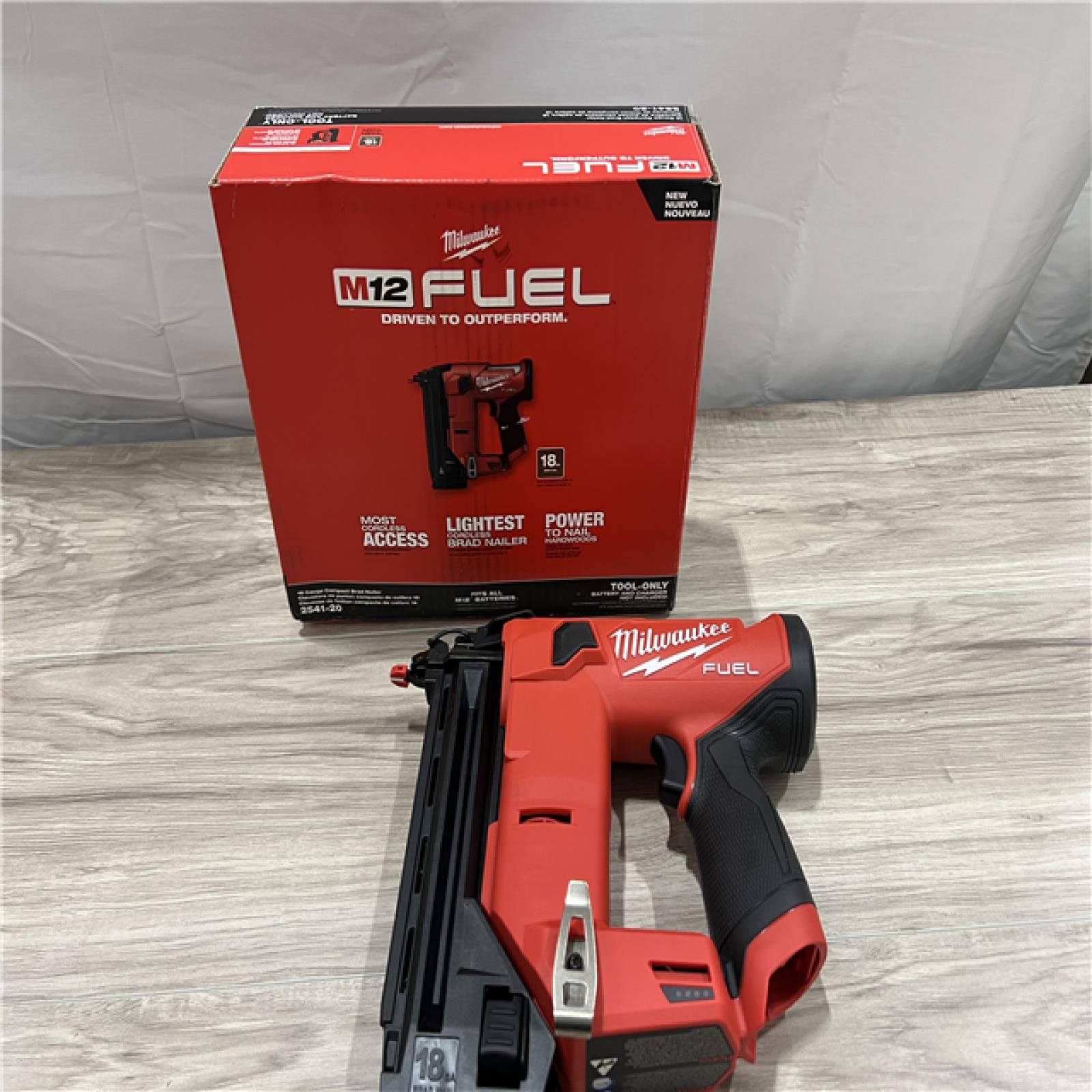 AS-IS Milwaukee  FUEL 12-Volt Lithium-Ion Brushless Cordless 18-Gauge 1-1/2 in. Compact Brad Nailer (Tool Only)