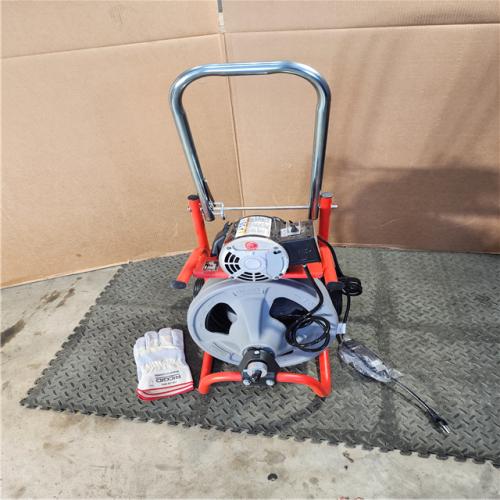 HOUSTON LOCATION - AS-IS RIDGID K-400 Drain Cleaning Snake Auger 120-Volt Drum Machine with C-32IW 3/8 in. X 75 Ft. Cable