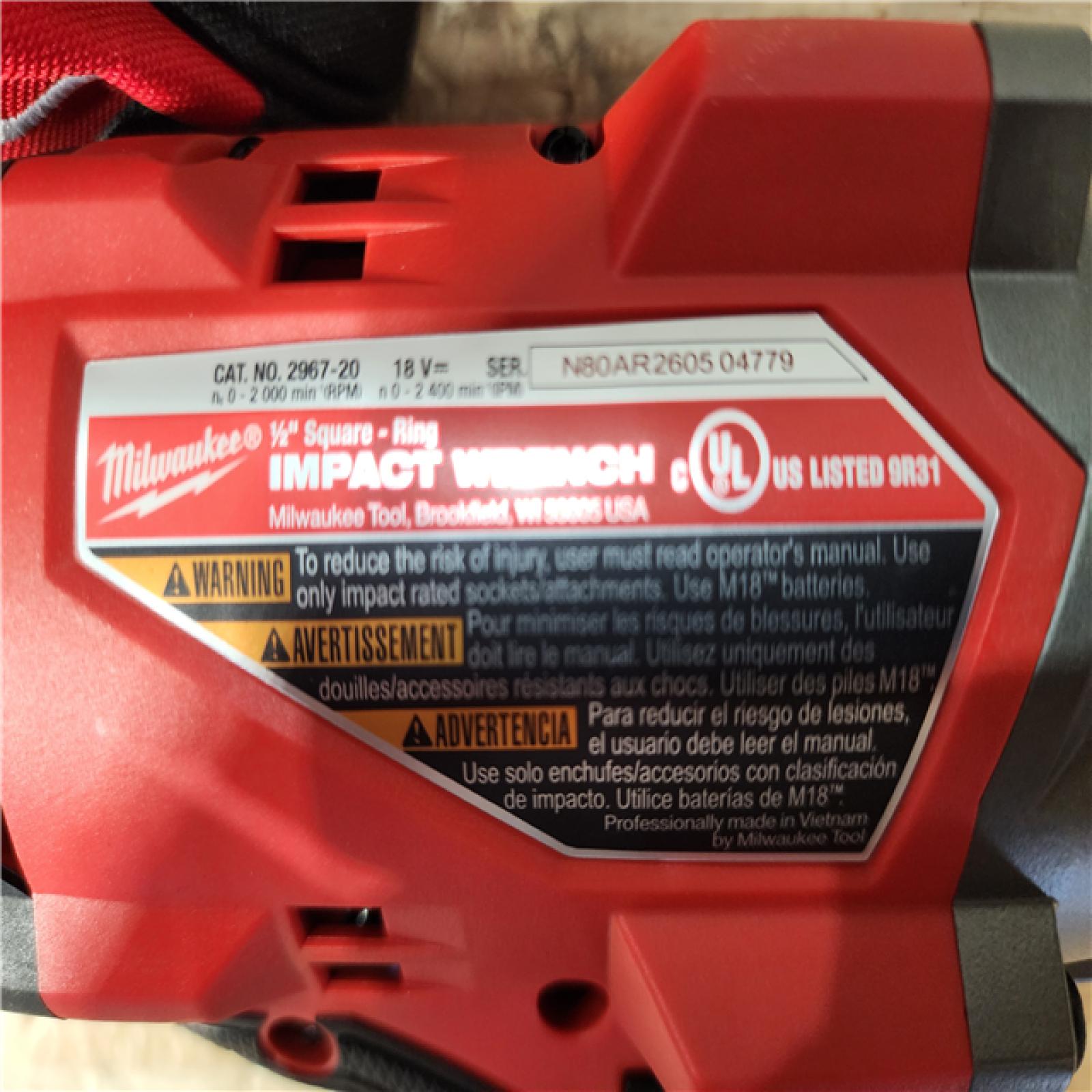 HOUSTON LOCATION - AS - IS Milwaukee FUEL 18V Lithium-Ion Brushless Cordless 1/2 in. Impact Wrench w/Friction Ring Kit