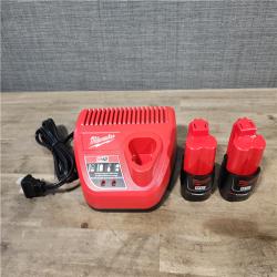 HOUSTON LOCATION - AS-IS MILWAUKEE 2 TOOL COMBO KIT W/ (2) BATTERY & CHARGER