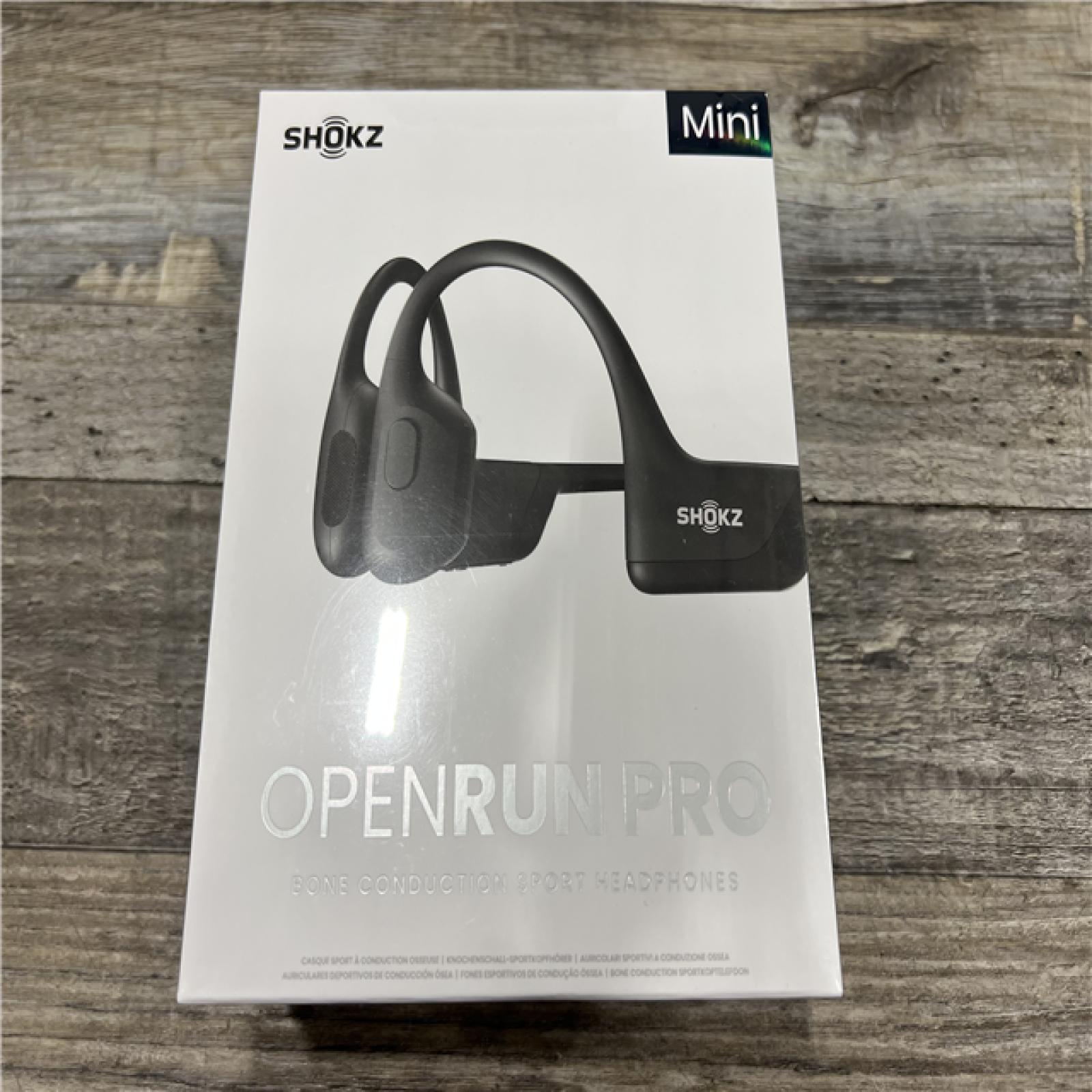 NEW SHOKZ OpenRun Pro Mini- Built-in Mic, with Hair Band, Black