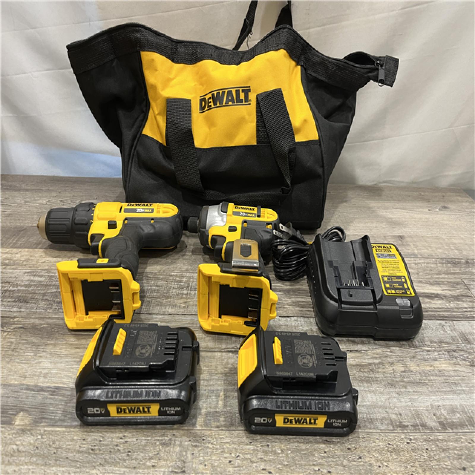 AS-IS DEWALT 20V MAX Cordless Drill/Impact 2 Tool Combo Kit