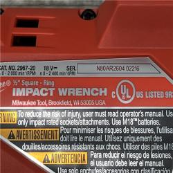 AS-IS Milwaukee FUEL 18V Lithium-Ion Brushless Cordless 1/2 in. Impact Wrench w/Friction Ring Kit