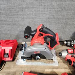 HOUSTON LOCATION - AS-IS Milwaukee M18 18-Volt Lithium-Ion Cordless Combo Kit (9-Tool) with (2) Batteries  Charger  and Tool Bag