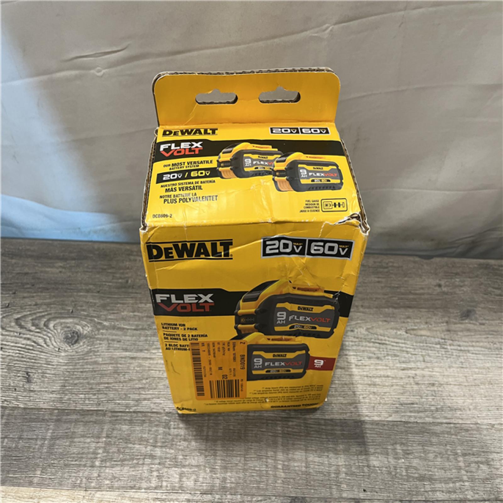 NEW - DEWALT FLEXVOLT 20V/60V MAX Lithium-Ion 9.0Ah Battery Pack (2 Pack)