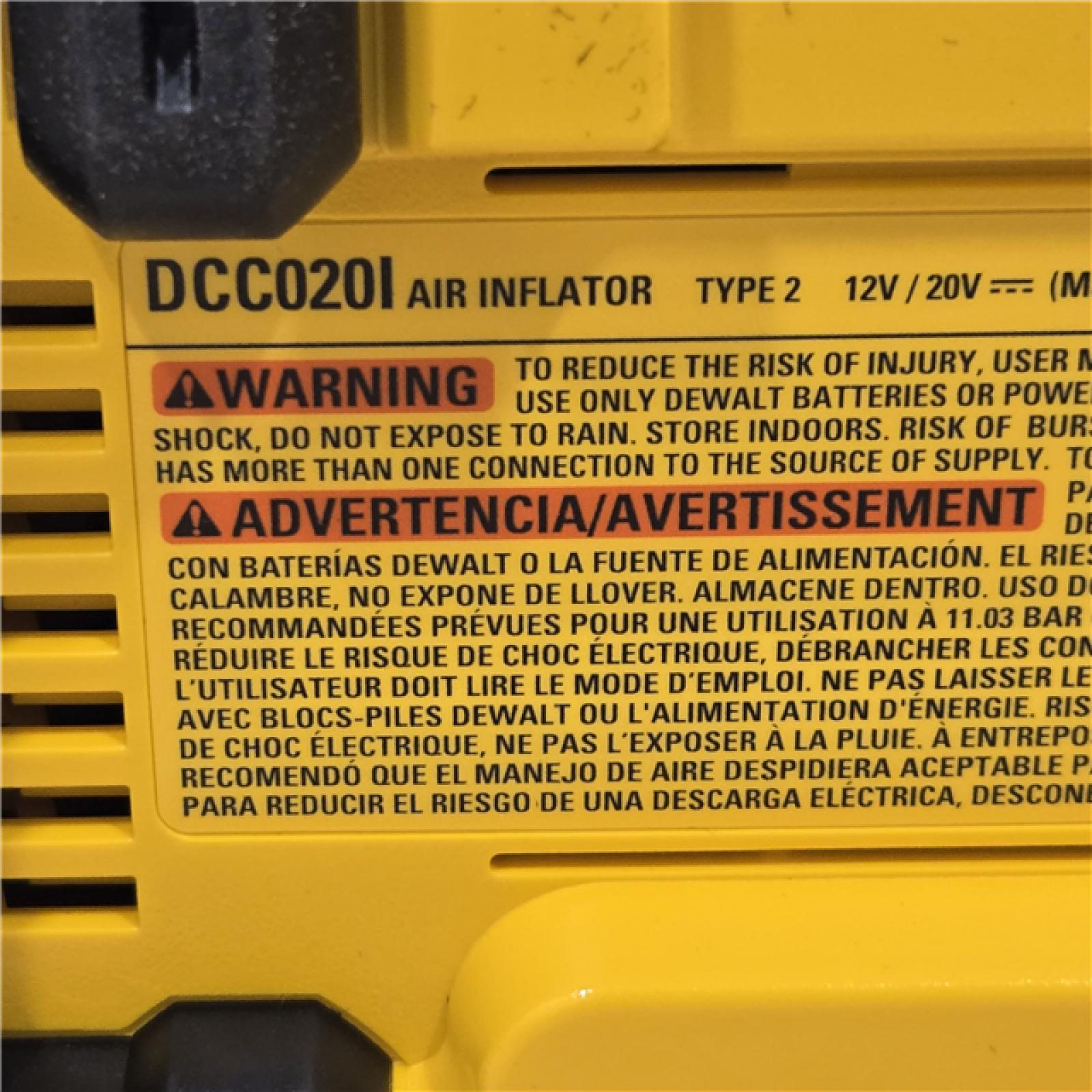 AS-IS DEWALT  20V MAX Inflator (Tool Only)