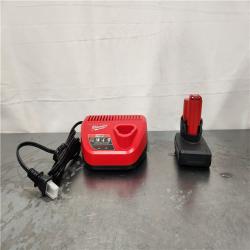 AS-IS- Milwaukee 12-Volt Lithium-Ion XC High Output 5.0 Ah Battery Pack with Charger Starter Kit