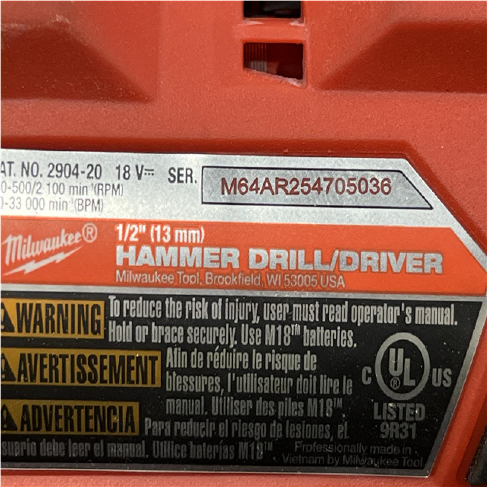 AS-IS Milwaukee FUEL 18V Lithium-Ion Brushless Cordless Hammer Drill and Impact Driver Combo Kit
