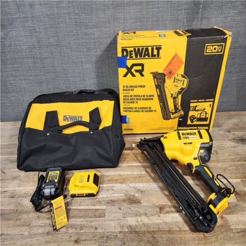 HOUSTON LOCATION - AS-IS DeWalt 15 GA ANGLED FINISH NAILER KIT W/ BATTERY & CHARGER