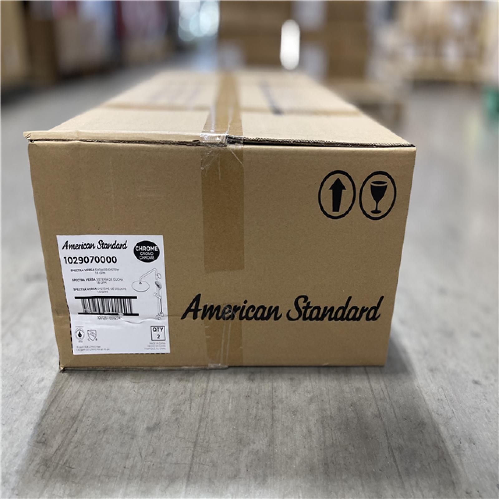 DALLAS LOCATION - NEW! American Standard Spectra Versa 4-Spray Round 24 in. Wall Bar Shower Kit with Hand Shower 1.8 GPM in Polished Chrome (Lot of 2)