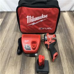 AS-IS Milwaukee FUEL 12V Lithium-Ion Brushless Cordless Stubby 3/8 in. Impact Wrench (Tool-Only)