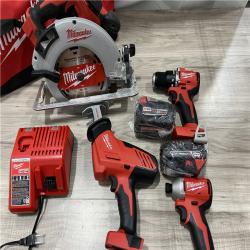 AS-IS Milwaukee 18-Volt Lithium-Ion Brushless Cordless (4-Tool) Combo Kit