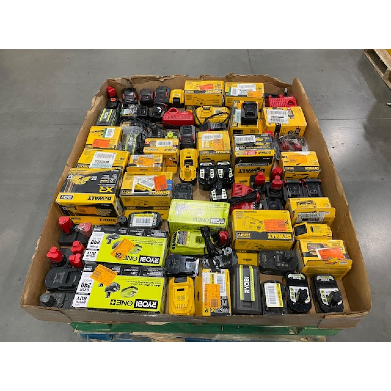 DALLAS LOCATION - AS-IS BATTERY AND CHARGERS PALLET